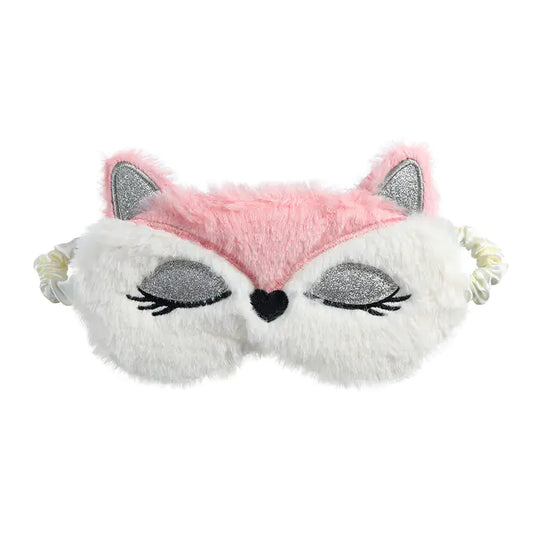 Kawaii Plush Sleeping Fox Eye Mask for Kids and Students