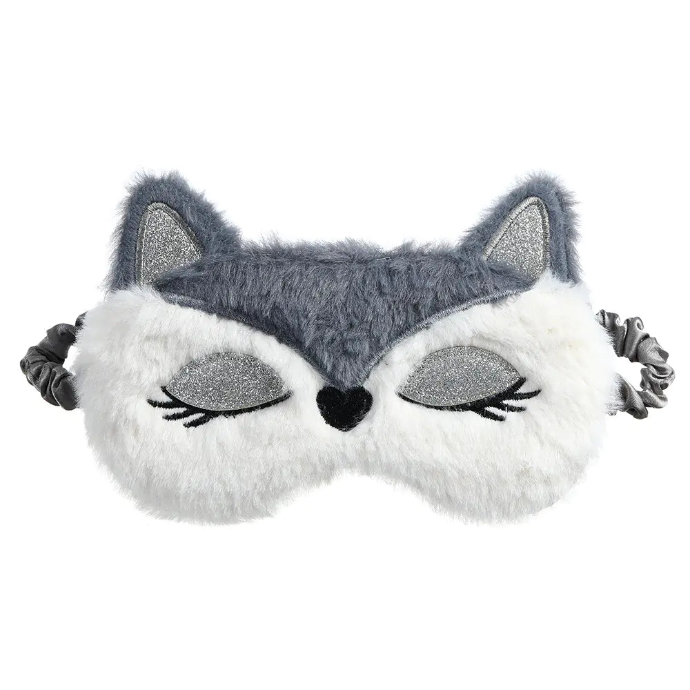 Kawaii Plush Sleeping Fox Eye Mask for Kids and Students