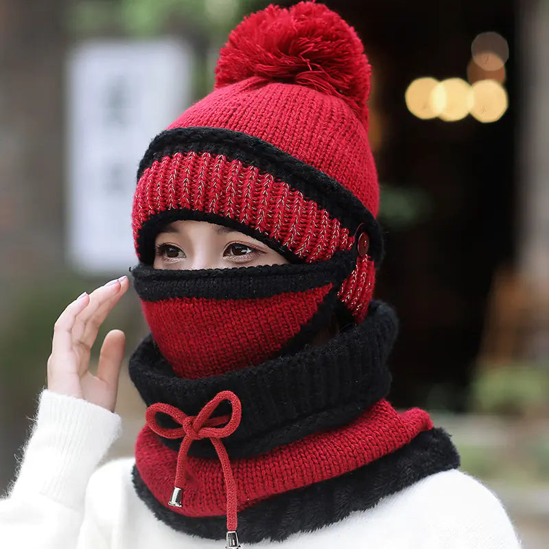 Windproof Knit Beanie Hat